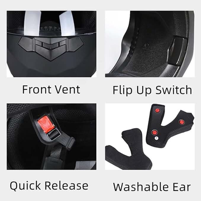 Motorcycle full-face helmets for men and women, motor