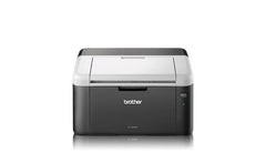 Vista frontale della Brother HL1212WVBM1 61778, stampante laser compatta con connettività Wi-Fi, adatta per stampa veloce e affidabile.