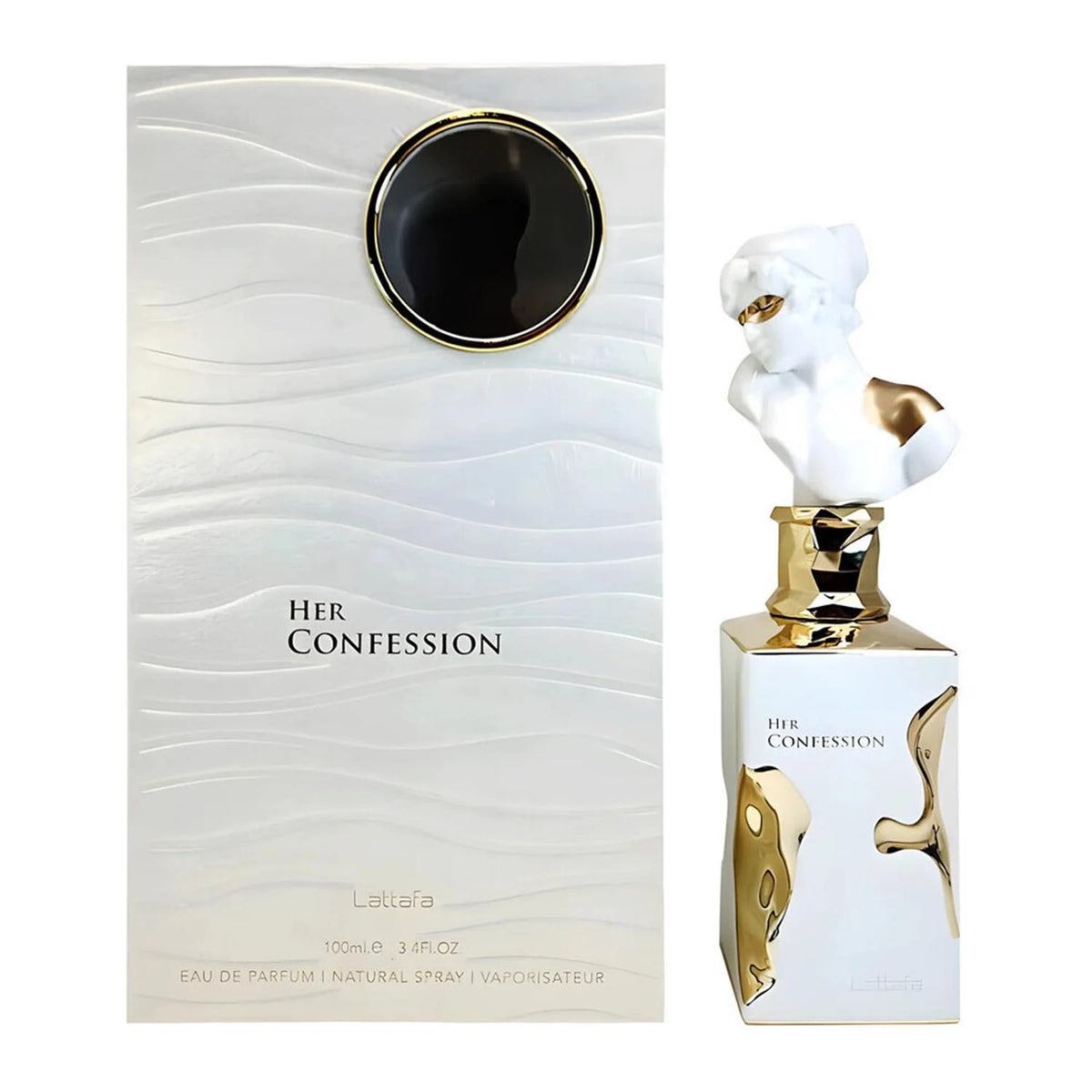 Lattafa Her Confession Eau De Parfum 100ml Spray, fragranza femminile elegante e seducente per ogni occasione.