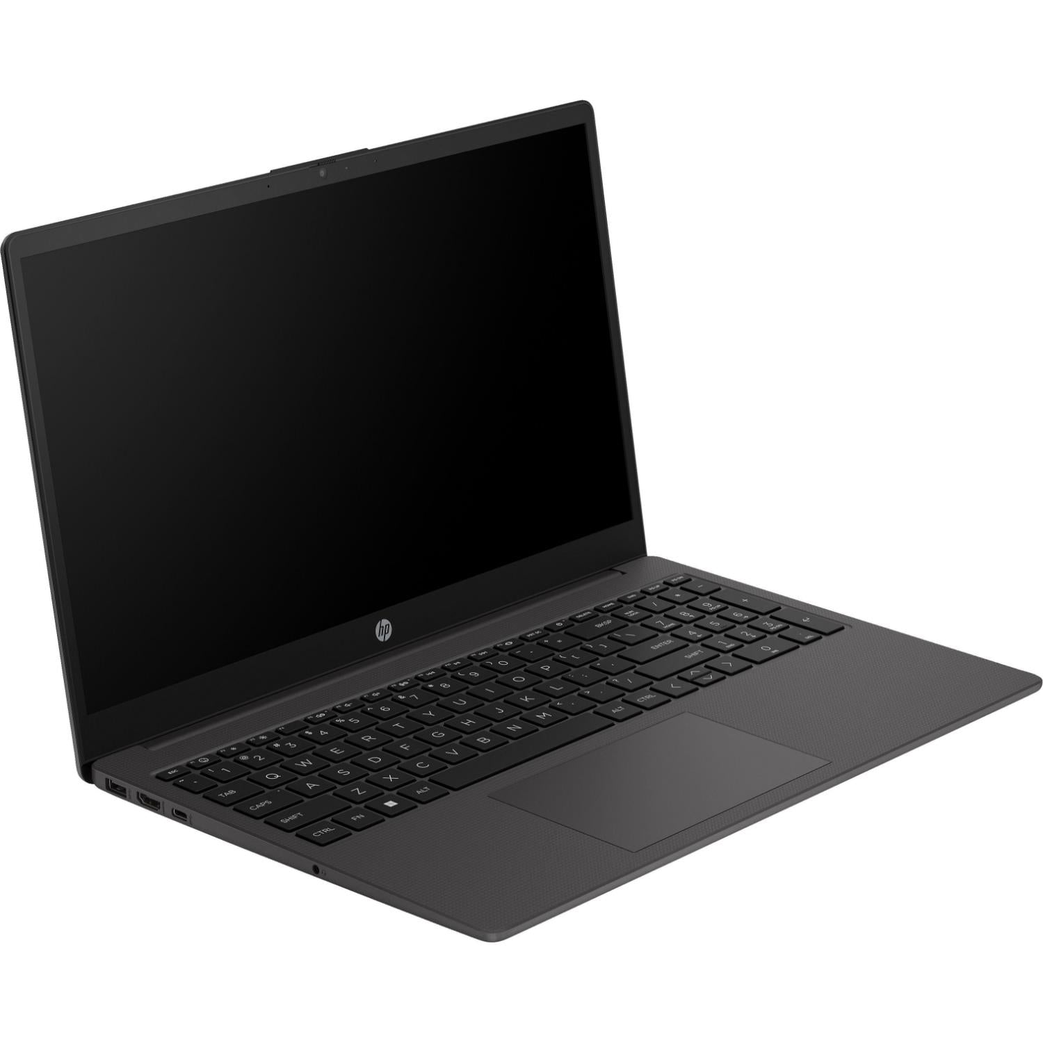Vista angolata del computer HP 9Y6X1AT - 52560 con tastiera ergonomica e schermo ampio, ideale per uso professionale e personale.