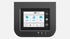 Dettaglio del display touch a colori della KYOCERA 110C223NL0 con interfaccia intuitiva per copia, invio e fax, elettronica da ufficio.