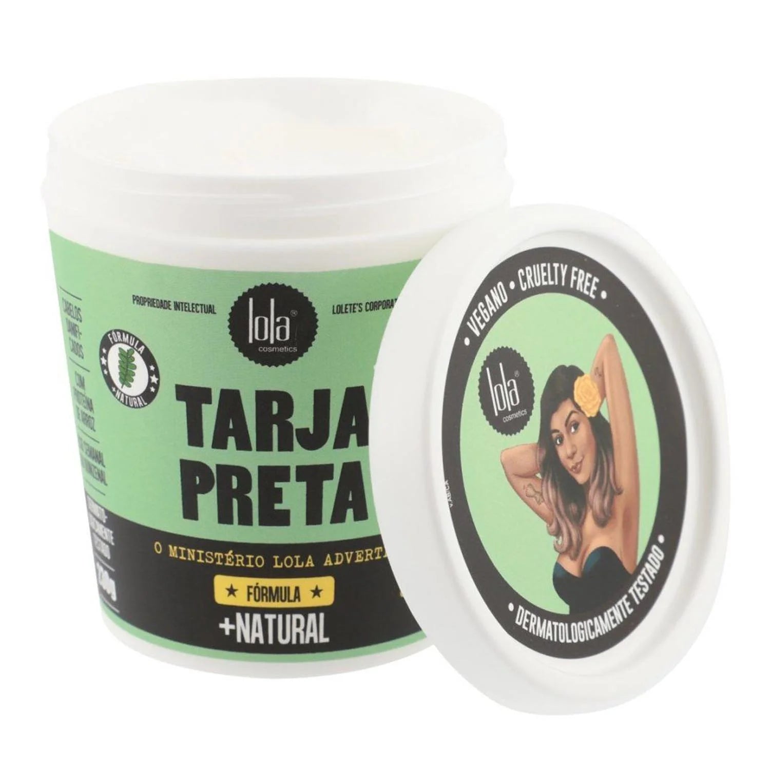 Mascarilla capilar Lola Tarja Preta di Lola Cosmetics, 230g, per capelli morbidi e nutriti.