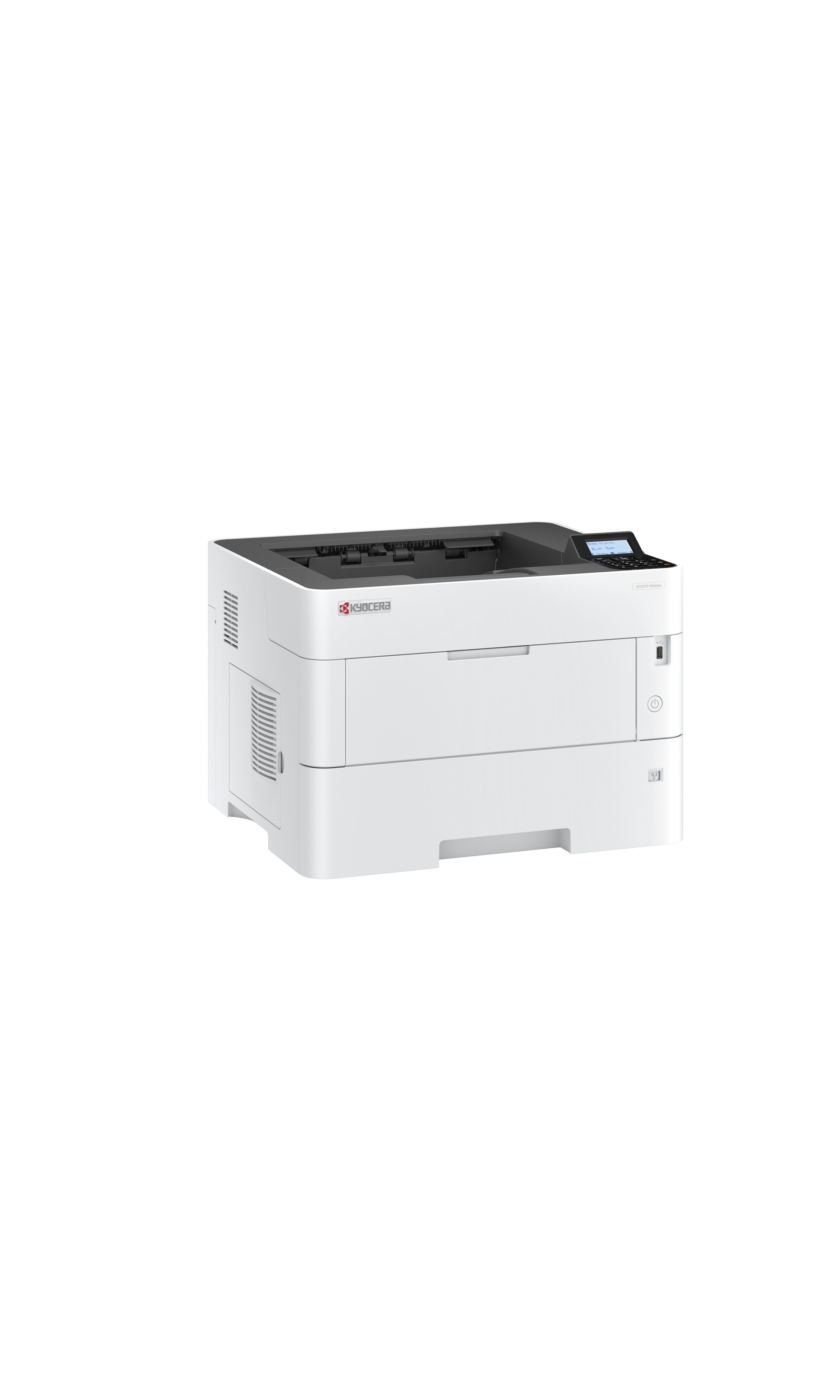 Stampante Kyocera 72054 - LCD monocromatica, display integrato, design elegante per uso business, colore nero e bianco.