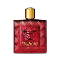 Flacone di Versace Eros Flame Eau De Parfum Spray 200ml, elegante e seducente, perfetto per ogni occasione.