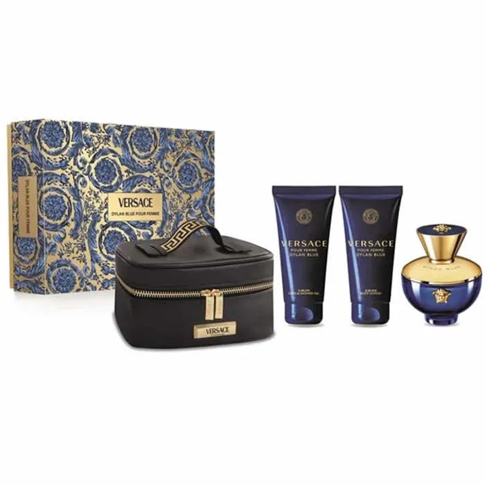 Versace Pour Femme Dylan Blue Eau De Parfum Spray 100ml Set 3 Parti