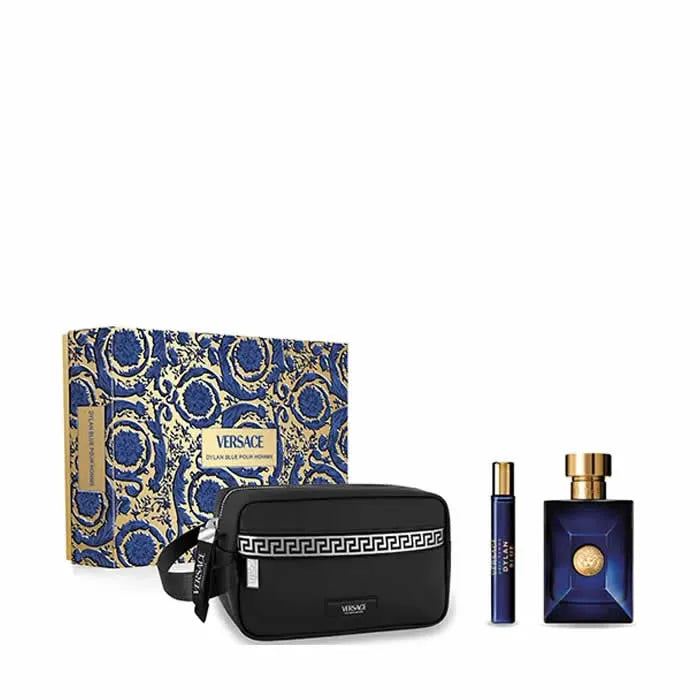 Eau de Toilette Versace Dylan Blue Pour Homme 100ml, set 3 parti elegante e raffinato per uomini moderni.