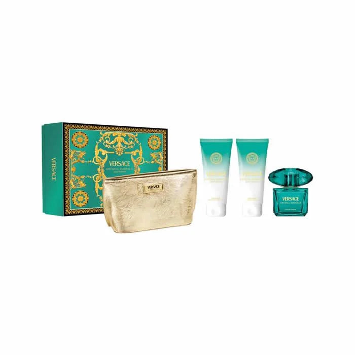 Versace Crystal Emerald Pour Femme Eau De Parfum Spray 90ml Set 4 Parti