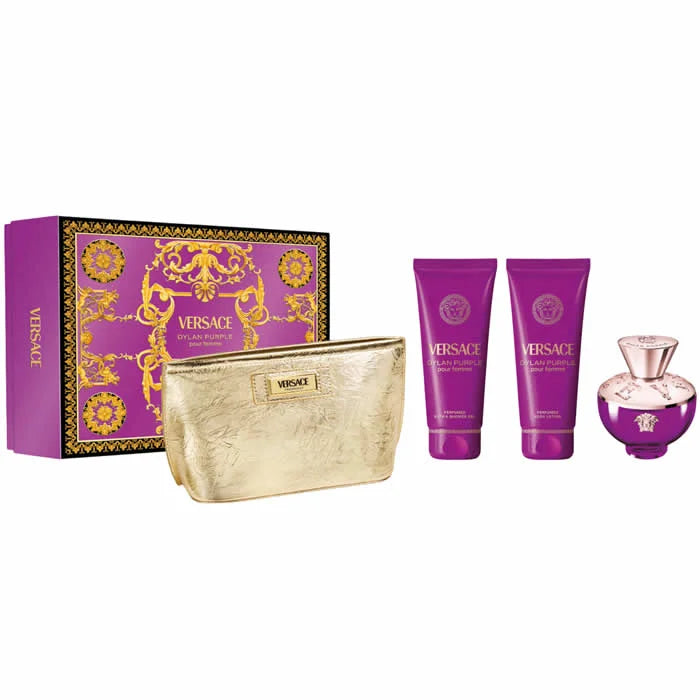 Versace Dylan Purple Pour Femme Eau De Parfum Spray 100ml Set 4 Parti