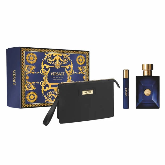 Versace Dylan Blue Pour Homme Eau De Toilette Spray 100ml Set 3 Parti