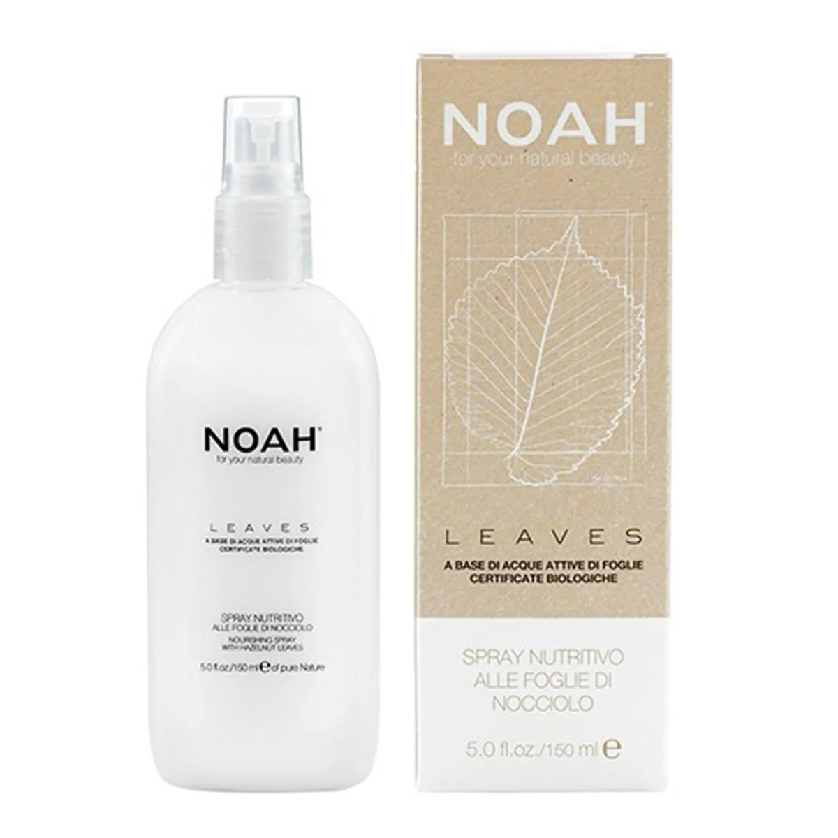 Spray avellana Noah Leaves da 150ml, profumo naturale per capelli e corpo, marca NOAH, codice 42466.