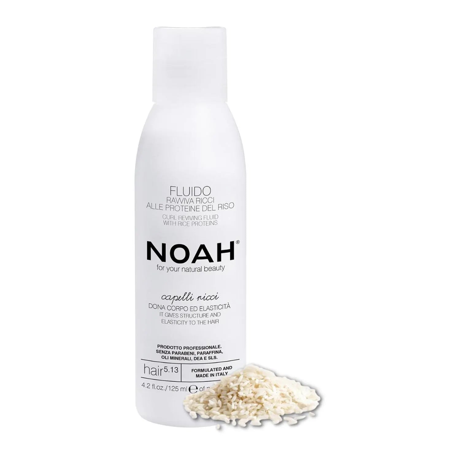 Fluido per capelli ricci Noah Style da 125ml, ideale per definire e idratare i ricci senza appesantire.
