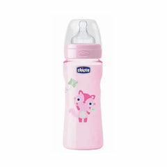 Chicco Well-Being Biberon Silicone PP Flusso Veloce Rosa 4m+ 330ml