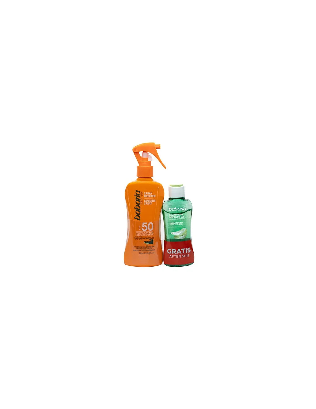 Babaria Aloe Spray Protector Spf50 200ml Spray Balsamo After Sun 1u