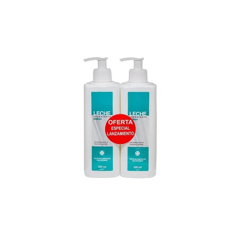Inibsa Duplo Leche Hidratante Dermatológica 2x 500ml per pelle idratata e protetta, ideale per uso quotidiano.