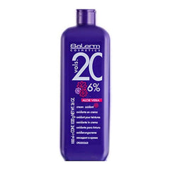 Crema ossidante Salerm Aloe Vera 6 Vol 20, 1000ml, ideale per trattamenti di colorazione e schiaritura dei capelli.