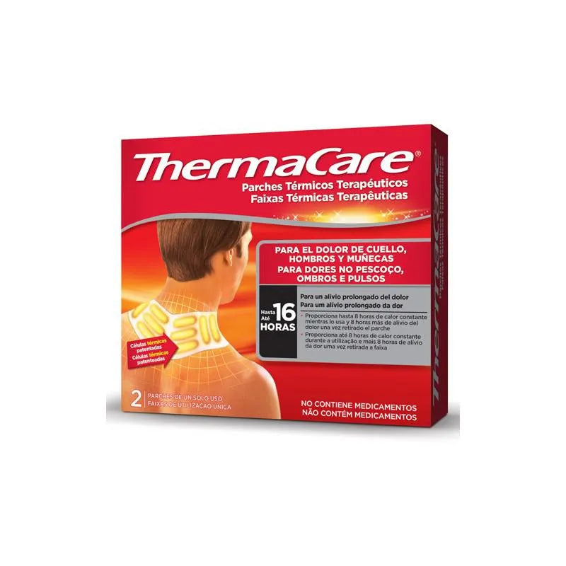 Toppe termiche Thermacare per collo e spalla, modello 39756, per un sollievo mirato e confortevole.