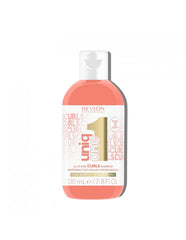 Shampoo Revlon Uniq One 230ml per ricci, idratante e nutriente per capelli morbidi e definiti.