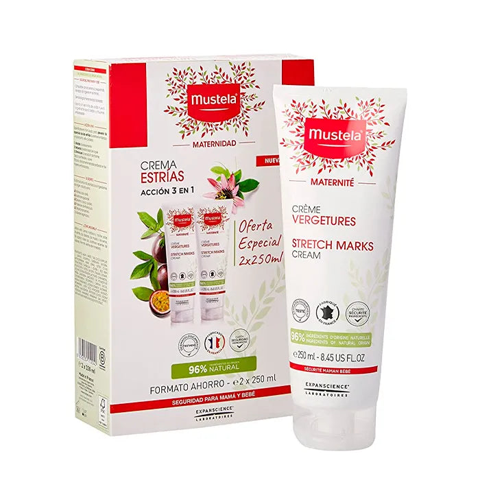 Mustela Crema Prevenzione Smagliature Senza Profumo Confezione 2 Flaconi da 250 ml