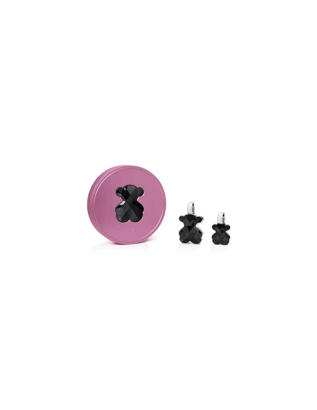 Set Tous Loveme The Onyx in elegante scatola metallica rotonda, perfetto per regali e occasioni speciali.