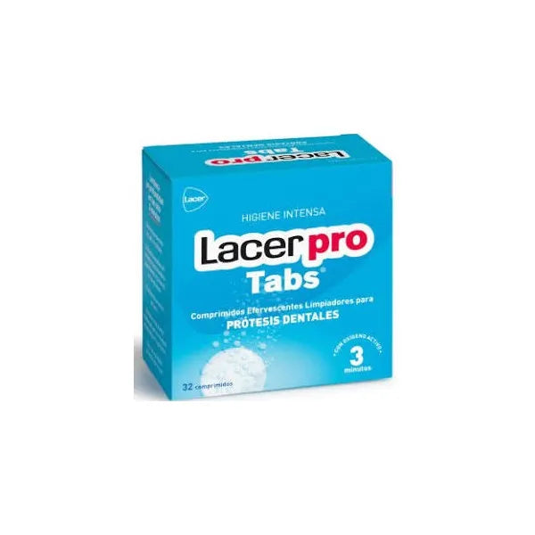 Lacer Protabs Compresse per la Pulizia delle Protesi Dentali, Confezione da 32 Compresse