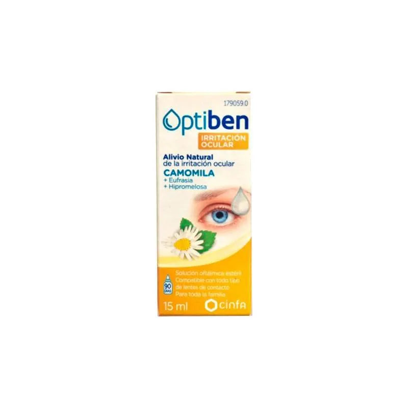 Optiben Soluzione Sterile per Occhi Irritati e Secchezza Oculare 15ml