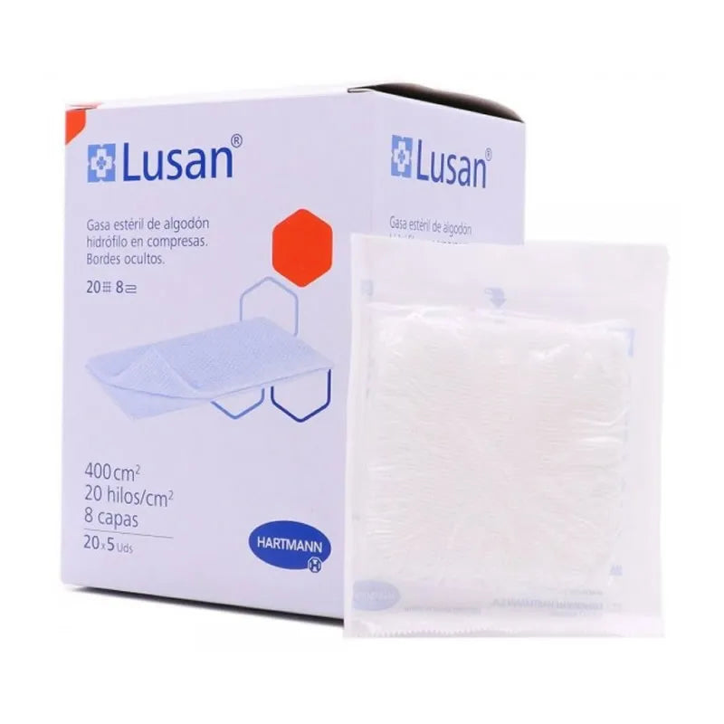 Hartmann Lusan Garza di Cotone 20 Bustine da 5 Pezzi