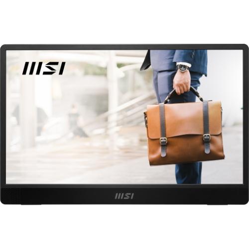 MSI PRO MP161 E2 - Monitor LED 15.6" Full HD con immagine business, pensato per utenti professionali e trasporto facile.