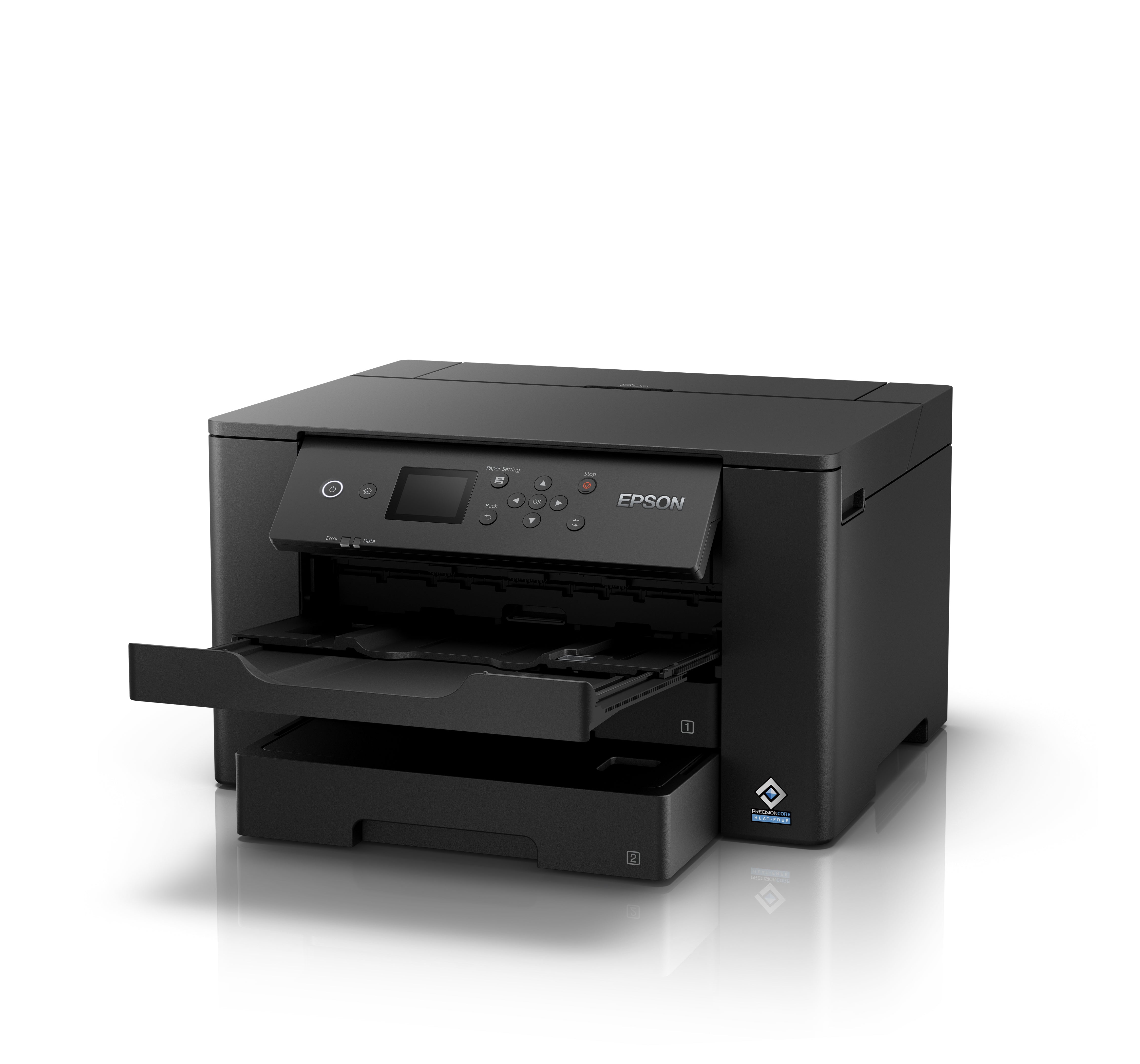 Stampante EPSON 27863 - EPSON C11CH70402 angolazione laterale, modello professionale per stampa, copia e scansione ad alta efficienza.