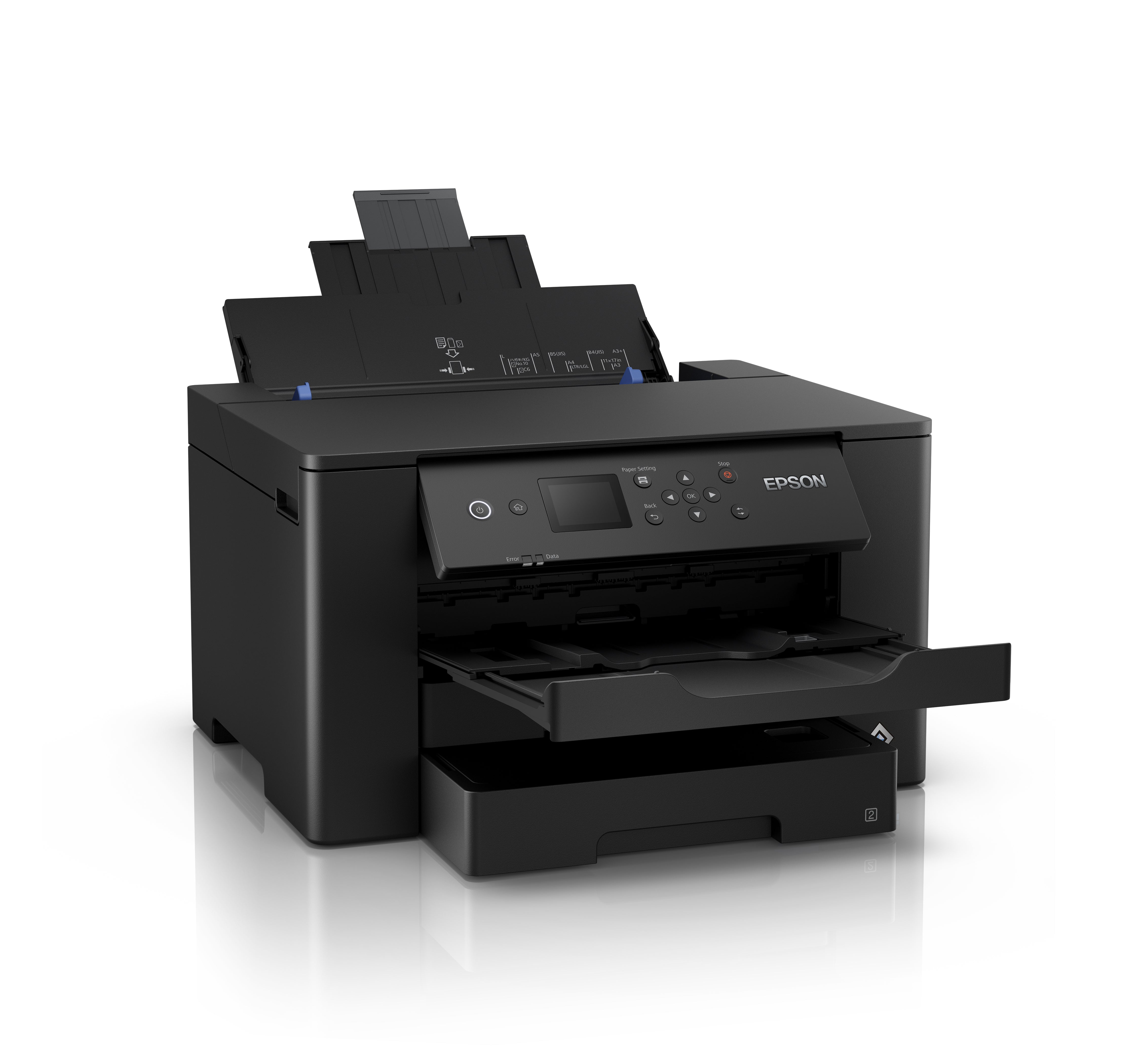 Vista posteriore della stampante EPSON 27863 - EPSON C11CH70402 con alimentatore automatico documenti, categoria stampanti professionali.