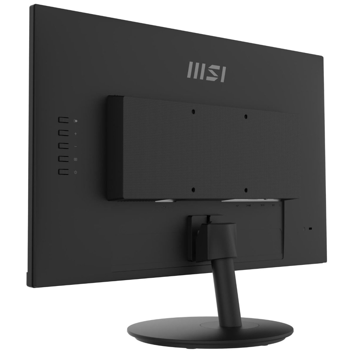 Retro del monitor MSI PRO MP242A 92459 con porte di connessione e supporto VESA integrato per montaggio a parete