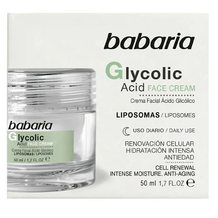 Babaria Glycolic Acid Face Cream Cell Renewal 50ml - InfinityMarket - 