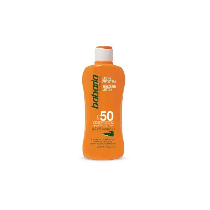 Babaria Sunscreen Lotion With Aloe Vera Spf50 200ml - InfinityMarket - 