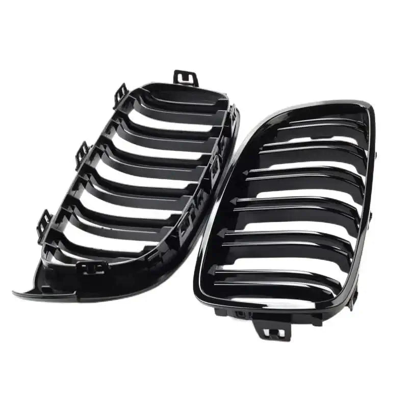 Bright Black Front Kidney Grille Slat M4 Style Grill - InfinityMarket - Black - Bmw - Body
