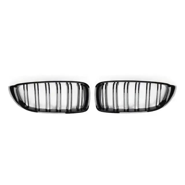 Bright Black Front Kidney Grille Slat M4 Style Grill - InfinityMarket - Black - Bmw - Body
