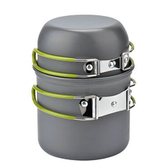 Camping Cookware Set - Durable Hard Alumina Pots & Pans for Outdoors - InfinityMarket - Camping - Complete set - Hiking