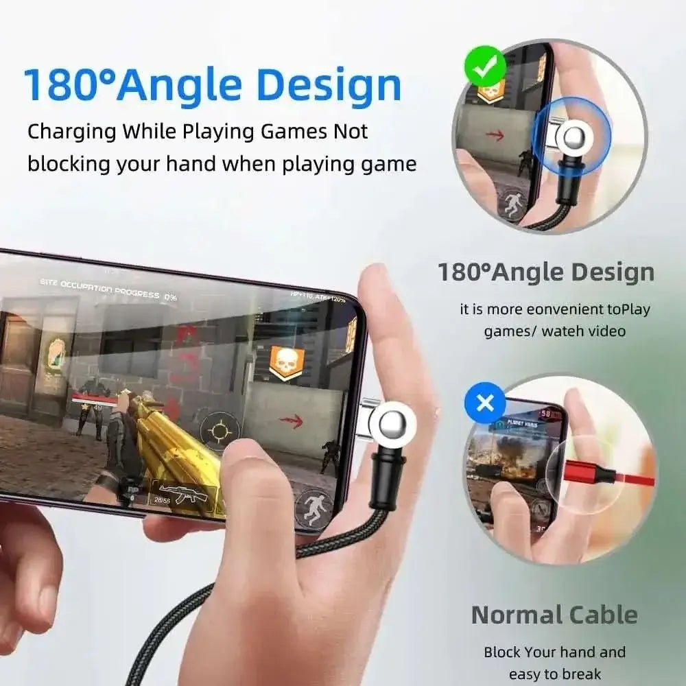 Cavo di Ricarica Magnetico Rotante a 180° | Connettività senza Sforzo - InfinityMarket - Cable - Fast charging - 