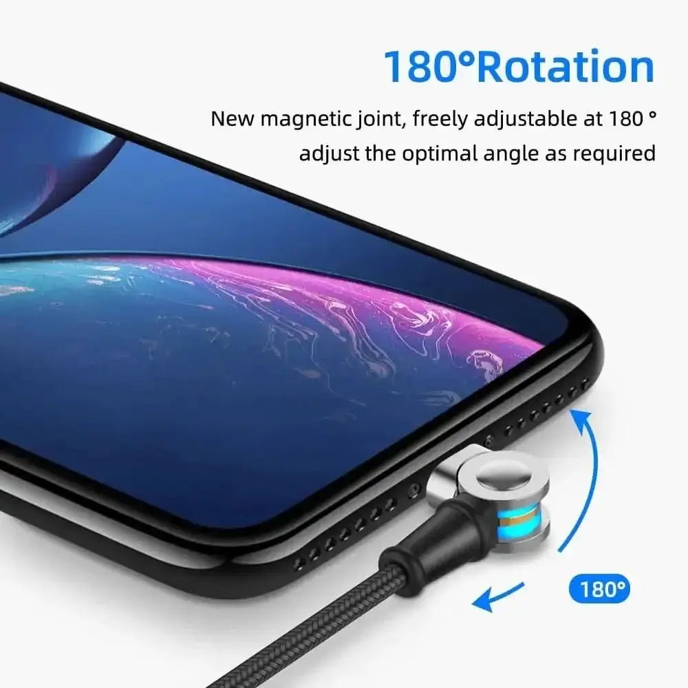 Cavo di Ricarica Magnetico Rotante a 180° | Connettività senza Sforzo - InfinityMarket - Cable - Fast charging - 