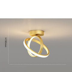 Circular ceiling chandelier, modern golden, corridor, hall, living ... - InfinityMarket - Corridor Lights - Golden - Home