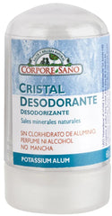 Corpore Desodorante Potassium Alum 60g con sali minerali naturali, senza alluminio, profumo o alcol. Deodorante naturale per uso quotidiano.