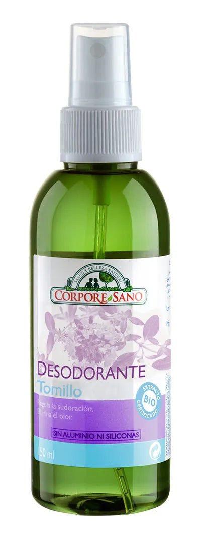 Corpore Desodorante Tomillo 150ml Bio - Freschezza Naturale con estratti biologici, senza alluminio né siliconi, ideale per la cura personale.