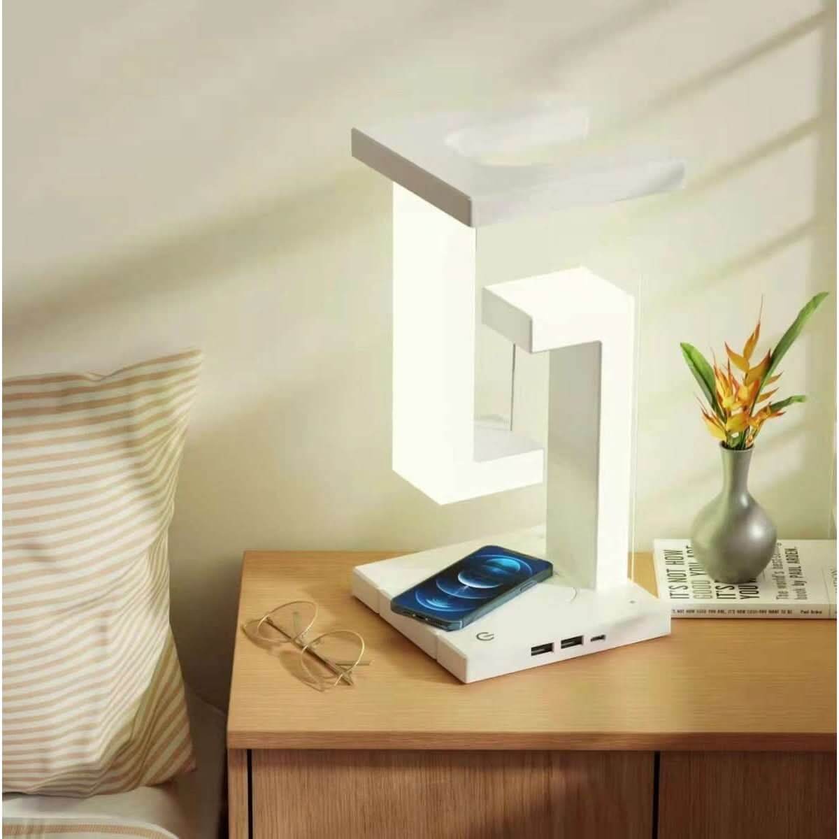Creative Smartphone Wireless Charging Suspension Table Lamp Balance... - InfinityMarket - Desk Lamp - LED - Levitation