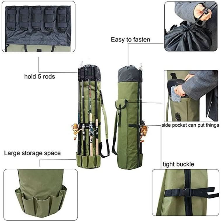 Cylinder Outdoor Fishing Bag - Multifunctional Rod & Gear Storage - InfinityMarket - fishing - Fishing Equipment - Fishing Gear