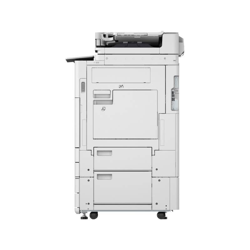 Lato sinistro della Canon 25496 - CANON 5963C005AA, computer multifunzione con ampi cassetti carta e design compatto per ambienti aziendali
