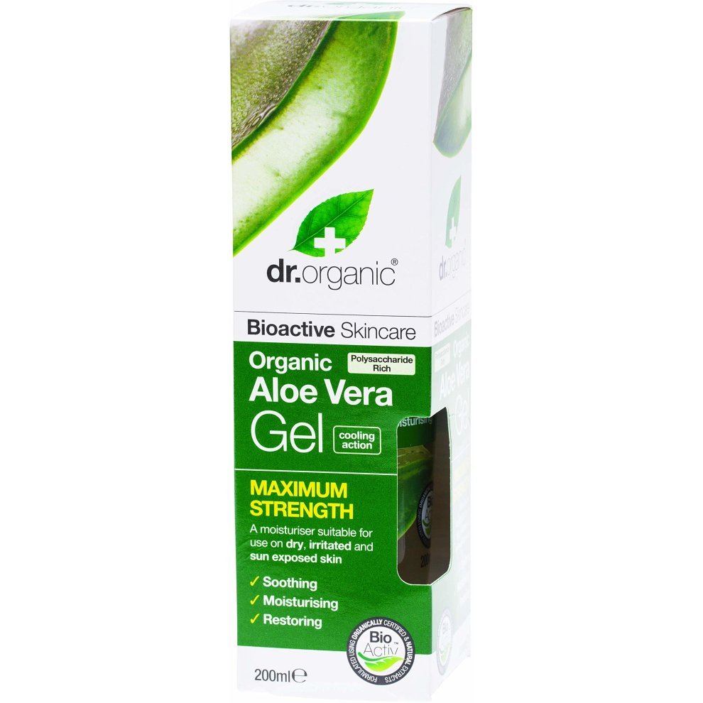 Dr Organic Aloe Vera Gel Maximum Strength 200ml - InfinityMarket - 