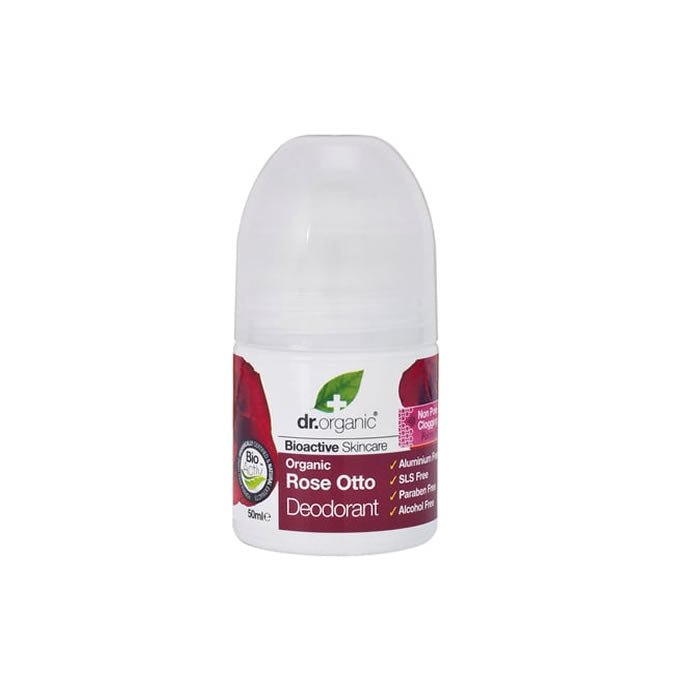 Dr Organic Rose Otto Deodorant Roll On 50ml - InfinityMarket - 