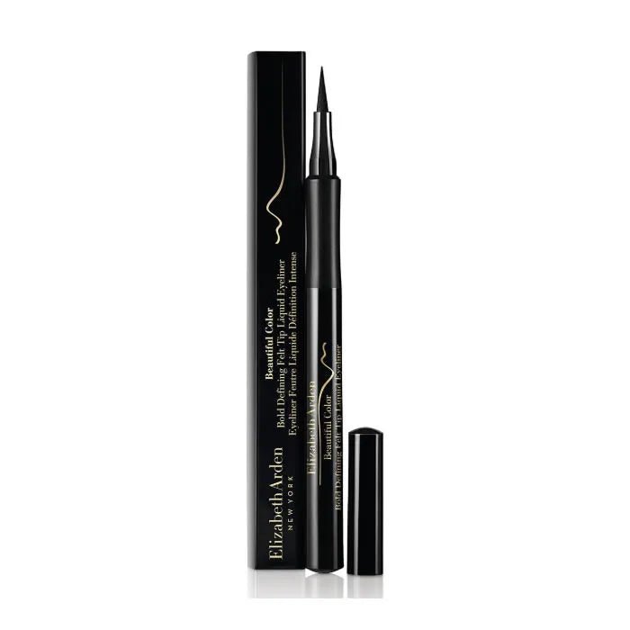 Elizabeth Arden Beautiful Color Bold Defining Felt Tip Liquid Eyeliner Black - InfinityMarket - 