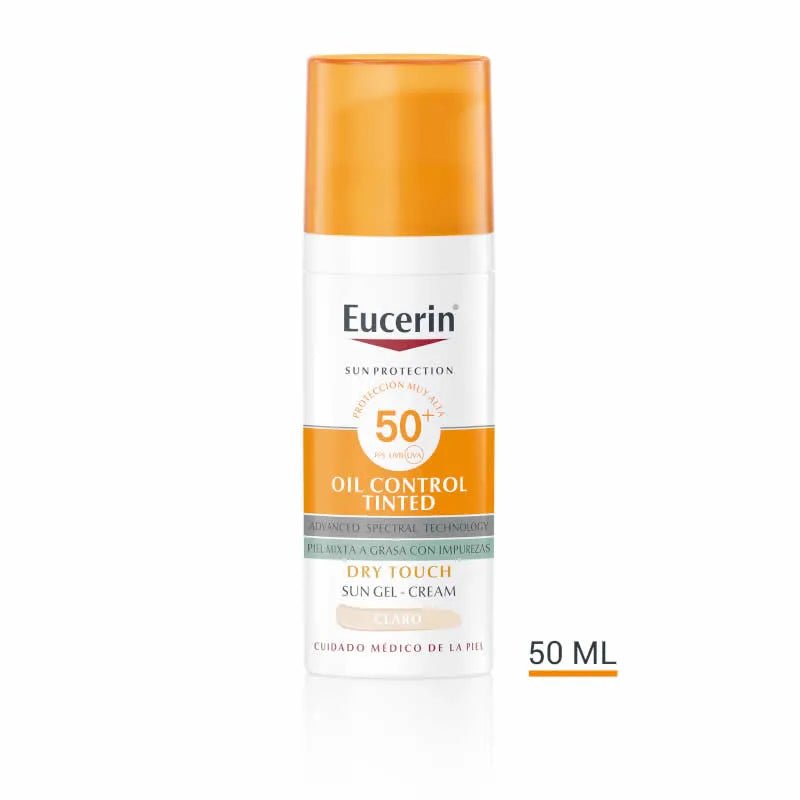 Eucerin Oil Control Dry Touch Gel Crema SPF50+ Tinted Light 50ml - InfinityMarket - 