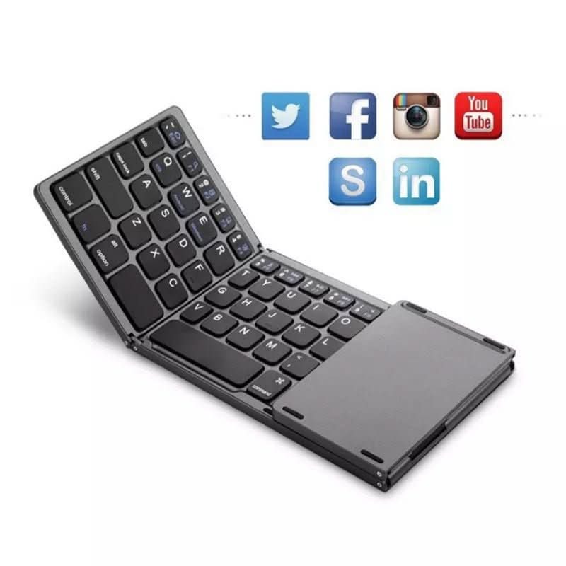 Foldable Mini Bluetooth Keyboard for Tablet, Phone, and Computer - InfinityMarket - Computer - Folding - Keyboard