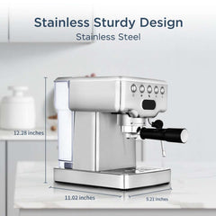 Geek Chef 20 Bar Espresso Machine 1.8L Water Tank, Stainless Steel - InfinityMarket - Coffee - Coffee bar - Coffee machine