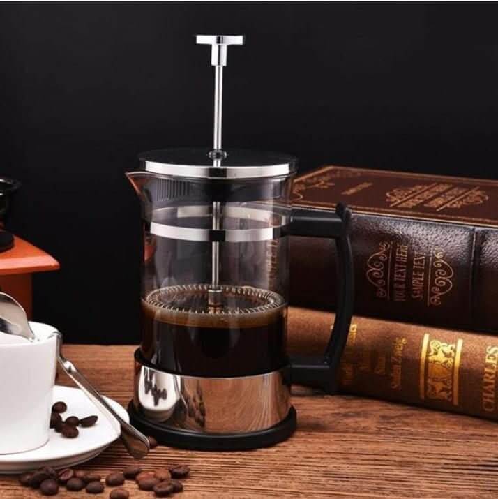Glass & Stainless Steel French Coffee Maker – 350ml Durable French ... - InfinityMarket - Cofee - Coffee cup - COFFEE MAKER